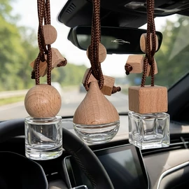 Autóba függeszthető párologtató palackok - 8ml - átlátszó-3 típus awg