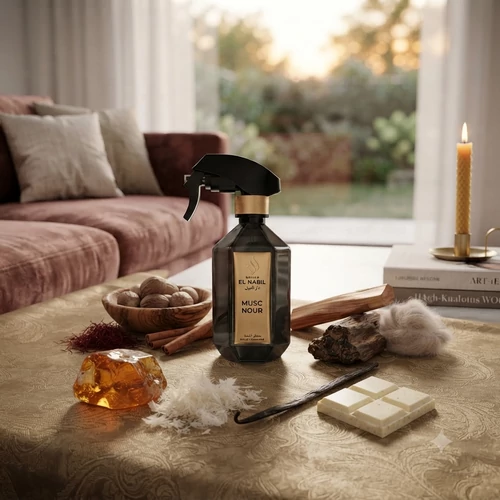 Maison El Nabil MUSC NOUR  Luxus Szobaillatosító spray textilre 350ml